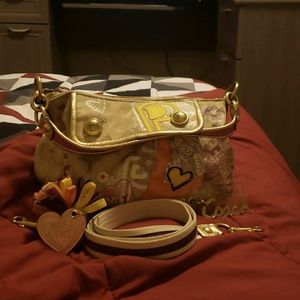 Coach Poppy Graffiti appliqué groovy purse